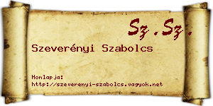 Szeverényi Szabolcs névjegykártya
